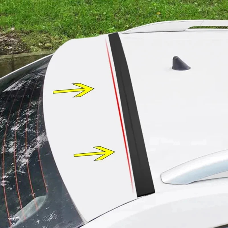 Auto Rubber Seal Strip Car Trunk Lid Gap Seal Strip Rubber Sticker Black For SUV Hatchback Upper - Automotive LED Light