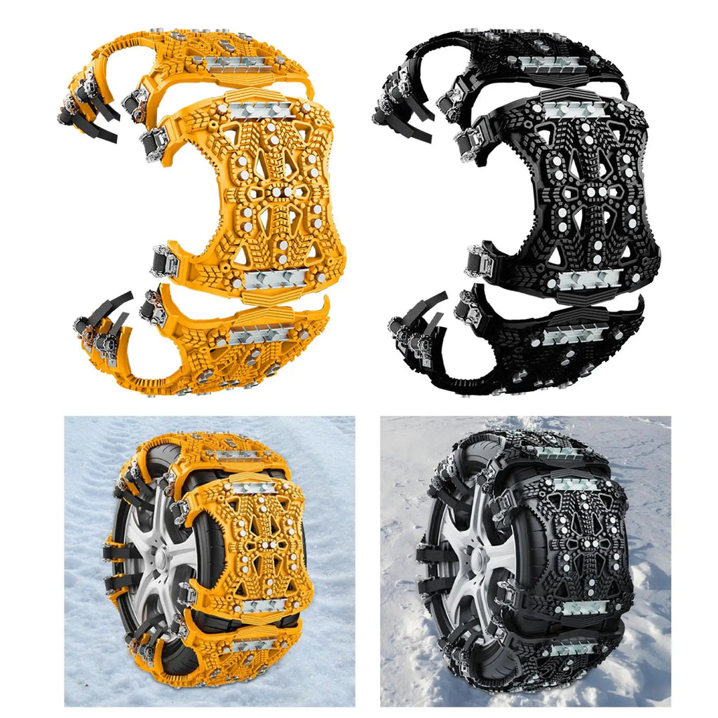 Vehicle Car Tyres Anti Slip Snow Chain Easily Mount Winter Security Chain Portable for SUV Truck - Automotive LED Light