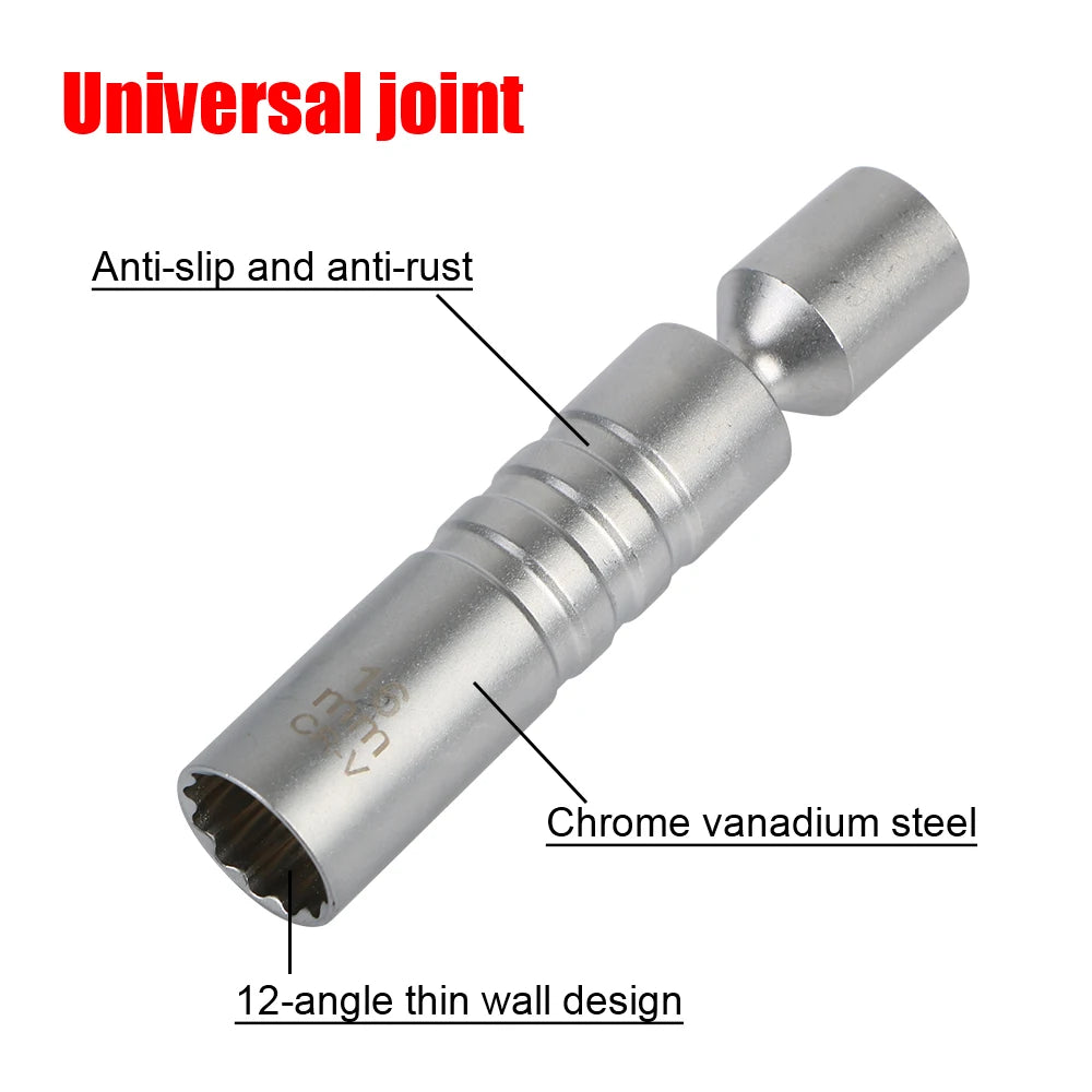 For BMW Spark Plug Spanner 14mm 16mm Socket Adapter Joint Magnetic Flexible Wrench Auto Repair T - Automotive LED Light