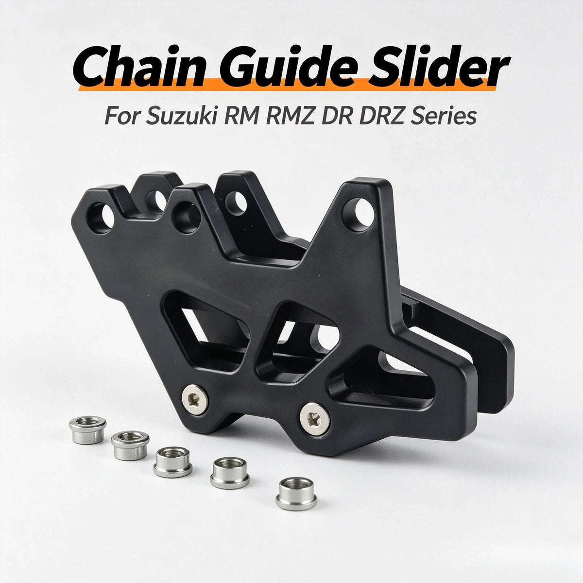 Off-Road Motorcycle Chain Guide Guard For Suzuki RM125 RM250 RMZ250 RMZ450 RMX450 DRZ250 DRZ400  - Automotive LED Light