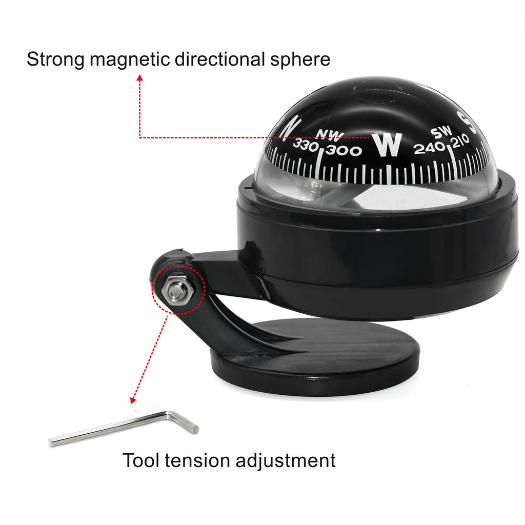AD Multi-function Marine Voyager Navigation Compass Waterproof Digital Compass Fit for Car Water - Automotive LED Light