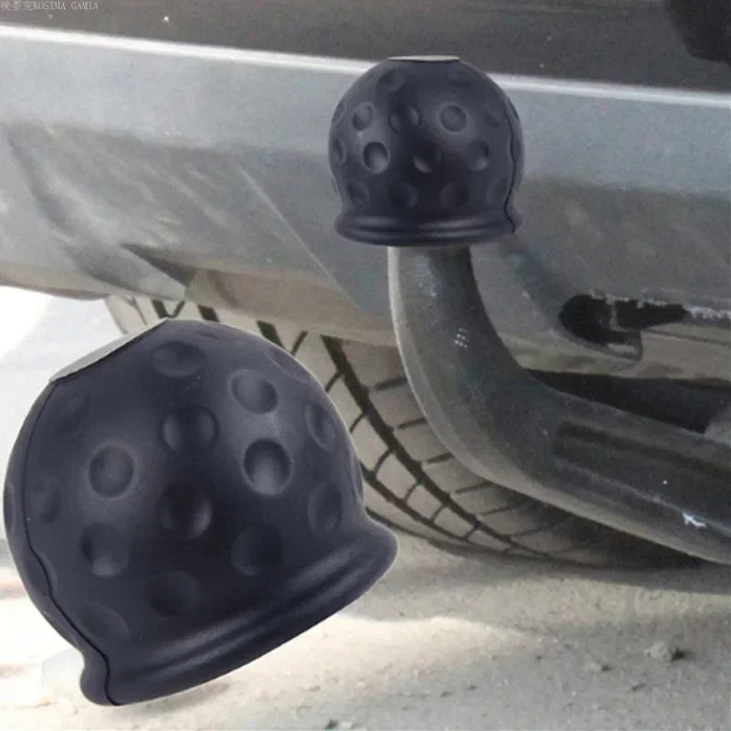 50mm Tow Bar Ball Cover Cap Universal Rubber Ball Hood Trailer Hitch Protect Towball Trailer Bal - Automotive LED Light