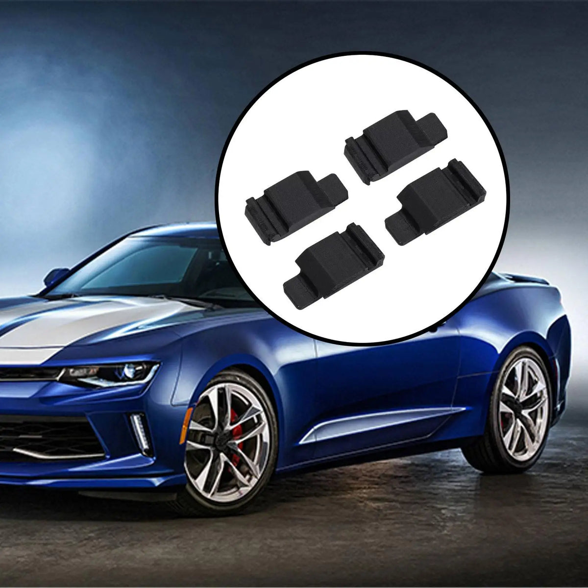 4 Pieces Door Lock Striker Kit 1237200104 Replaces Accessory Professional 1237200204 Rubber Fix  - Automotive LED Light