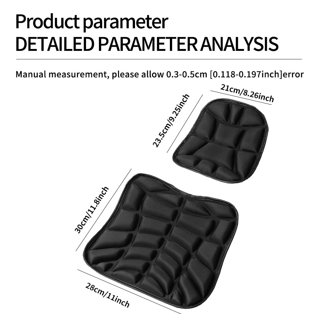 Comfort 3D Breathable Gel Motorcycle Seat Pad Universal Shock Absorbing Cushion Bike Seat Cover  - Automotive LED Light