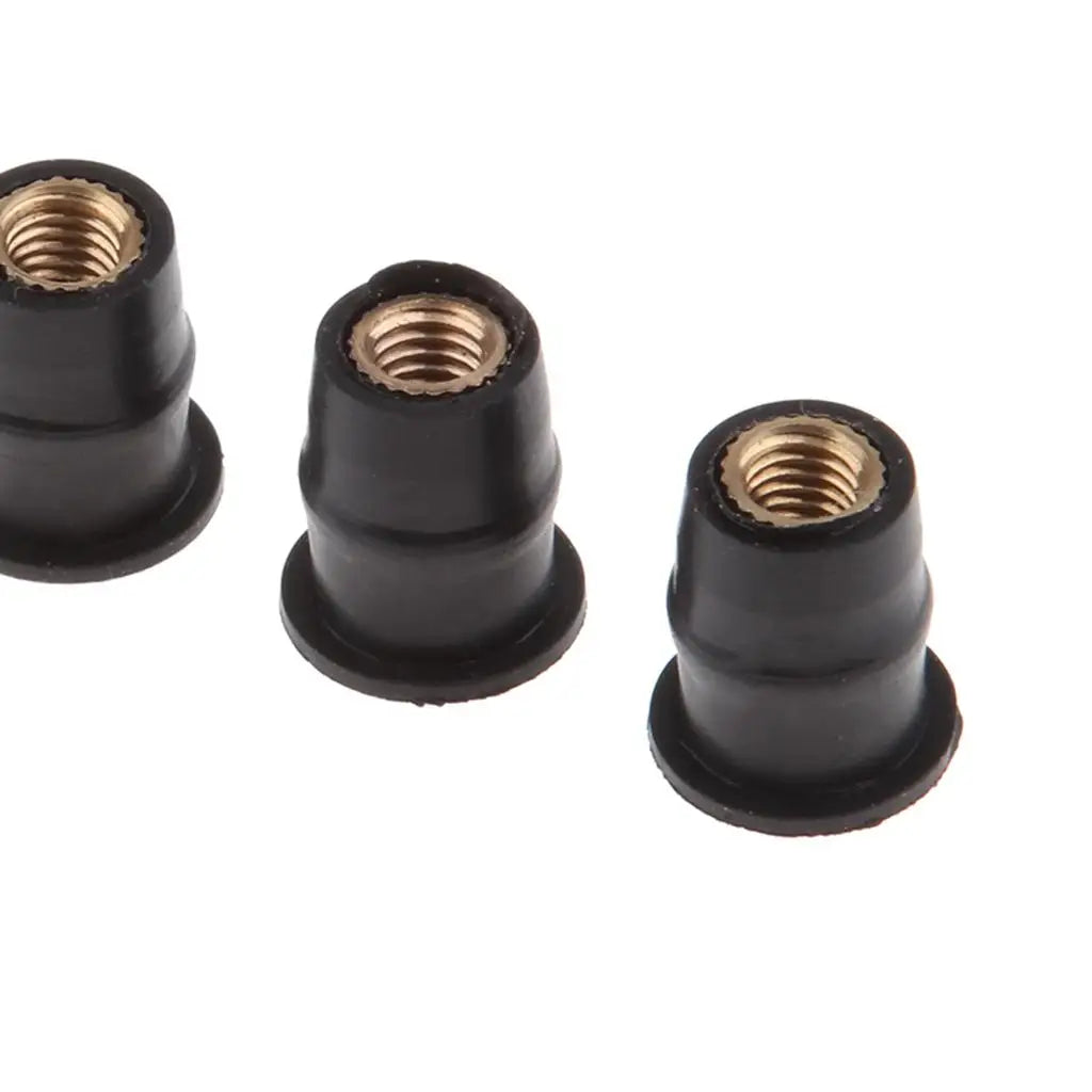 M5 Motorcycle Windscreen Rubber Well Nuts Black Flanged Sleeve Vibration Resistant Fairing Nut f - Automotive LED Light