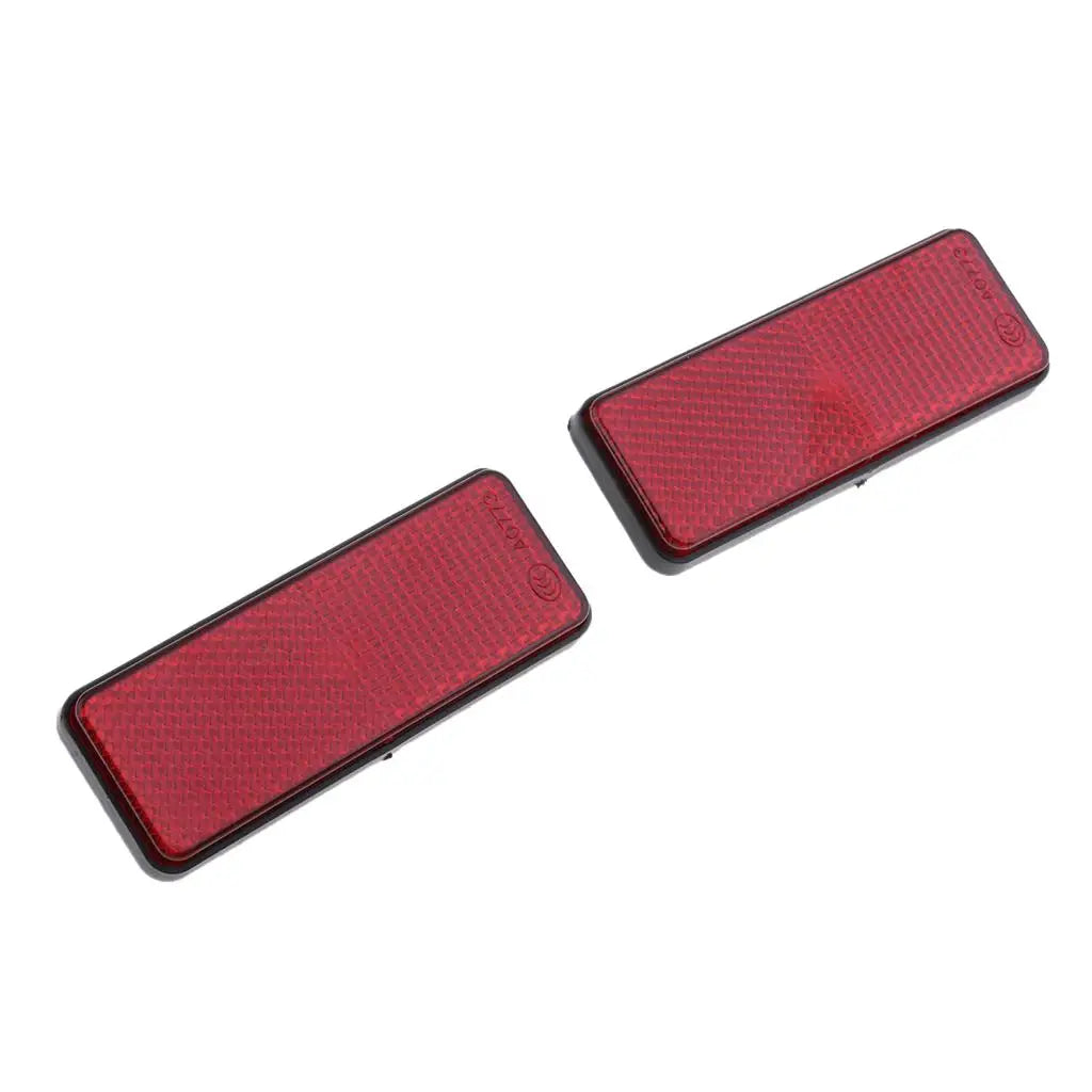 2pcs Rectangle Reflective Reflector Motorcycle Motorbike ATV Scooter Dirt Bike Moped 4 Wheeler R - Automotive LED Light
