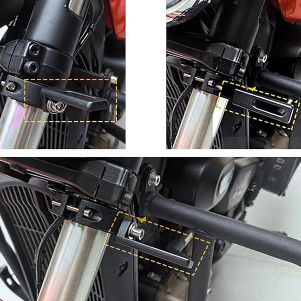 Motorcycle Fog Light Mounting Rack for Universal Fork Headlight Extension Accessory - LED Motorcycle Light