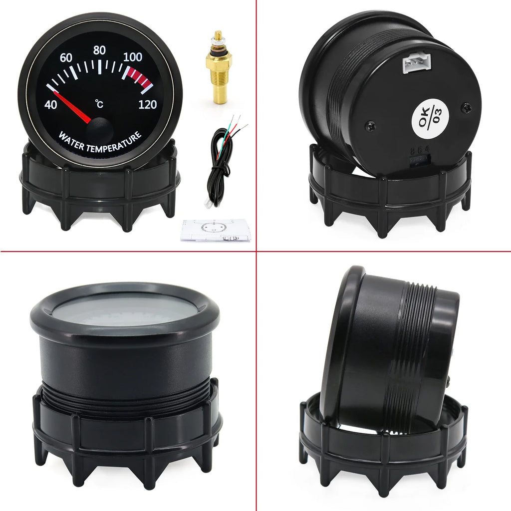 AD 52mm Water Temp/Oil Temp/Voltmeter/Oil Press BAR PSI /Vacuum/Boost Gauge/Air Fuel Ratio/EGT G - Automotive LED Light