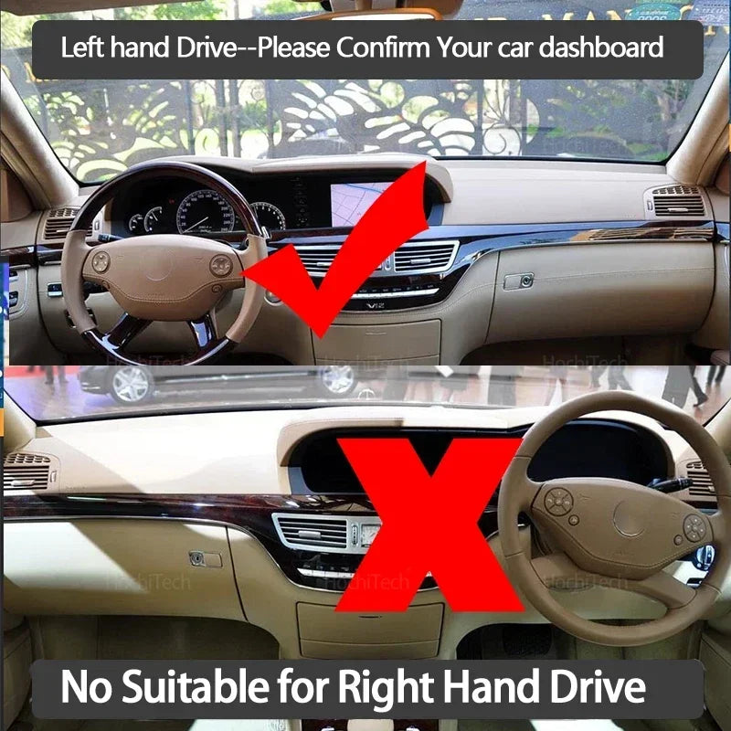 Anti-Slip Dashboard Cover Protective Pad Sunshade Carpet for Mercedes Benz S-Cla for Mercedes S300 S320 W221 - Automotiv