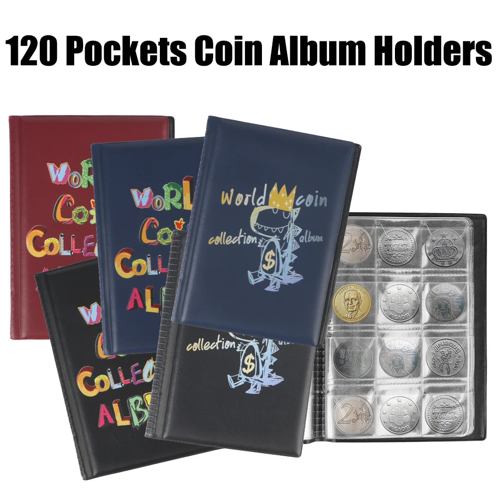 120 Pockets Coins Collector Mini Penny Coin Storage Bag Coin Album Book Coin Holder Albums Colle - Automotive LED Light