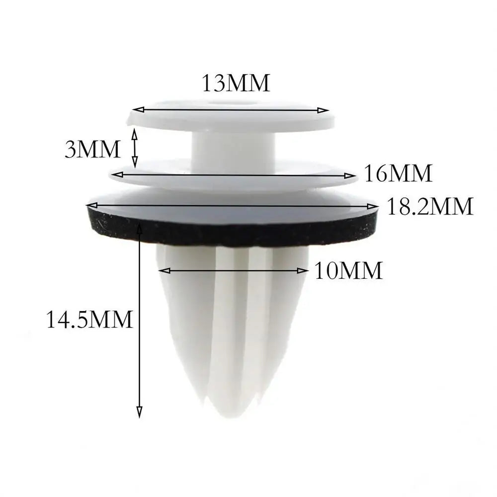 100pcs 9mm Hole Auto Fastener Clips Noise Insulation Car Accessories Plastic Trunk Screw Rivets  - Automotive LED Light