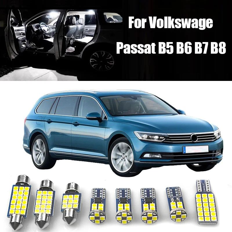 For Volkswagen VW Passat B5 B6 B7 B8 Car LED Bulbs Interior Dome Reading Lamp Va for Volkswagen B7 B8 B6 - Automotive LE