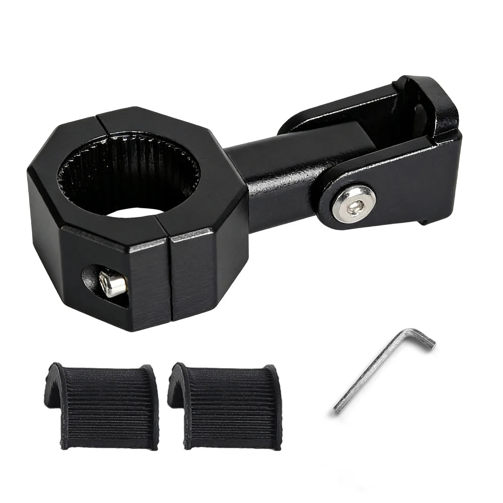 Motorcycle Spotlight Bracket Mount Fog Tube Fork Clamp Motorcycle Auxiliary Light Bracket 360° A - Automotive LED Light