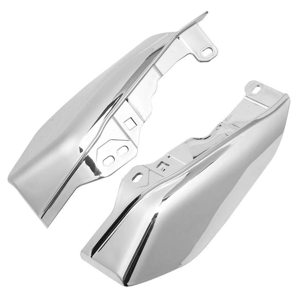 Chrome Mid‑Frame Air Deflector Heat Shield Trim For Harley Touring CVO Electra Road Street Glide - Automotive LED Light
