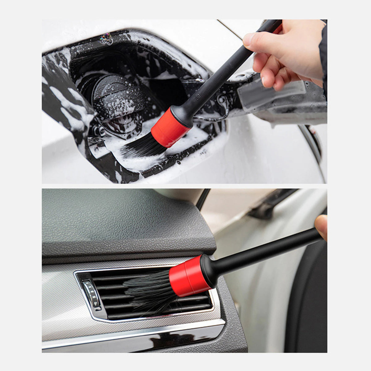 5 Sizes Auto Car Detailing Brushes Kit for Wheels Engine Console Dashboard Interior Exterior Cle - Automotive LED Light