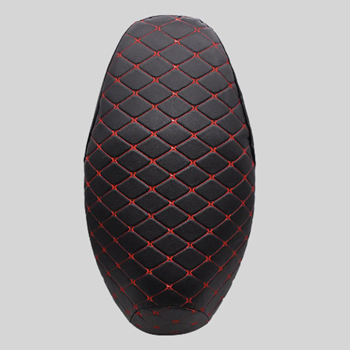 Black Leather Motorcycle Cushion Cover Waterproof Dustproof Saddle Seat Protector for Motorbike  - Automotive LED Light