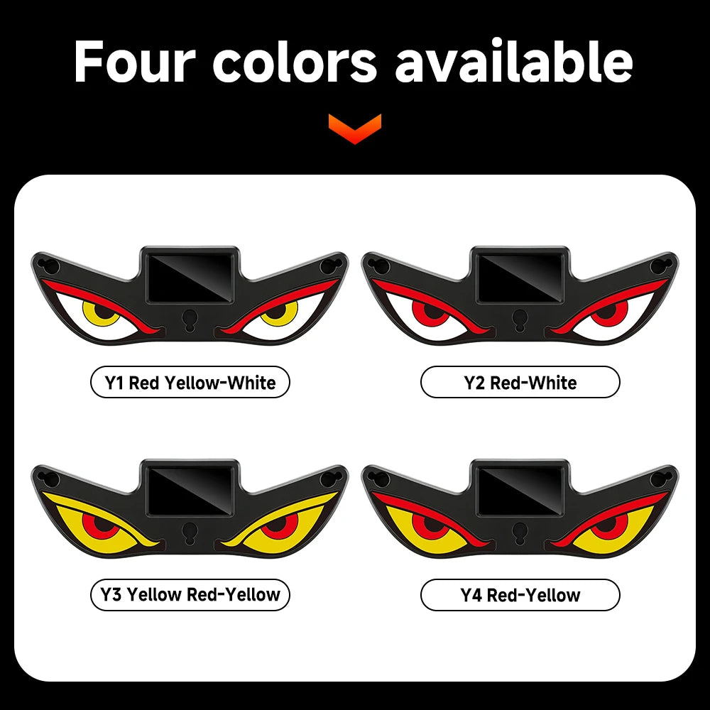 Universal Car Rear Window Solar Devil Eye LED Warning Light Auto Anti-rear-end Safety Flash Mons - Automotive LED Light
