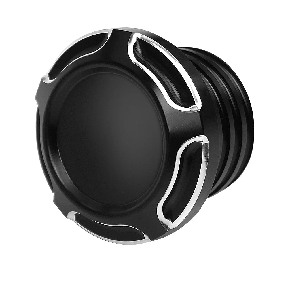 Motorcycle CNC Aluminium Black Gas Cap Fuel Oil Tank Cover For Harley Sportster XL 883 1200 Dyna - Automotive LED Light