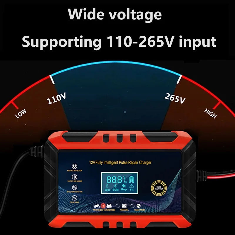 12V6A car battery charger repair type charging bottle machine European and American standards - Automotive LED Light
