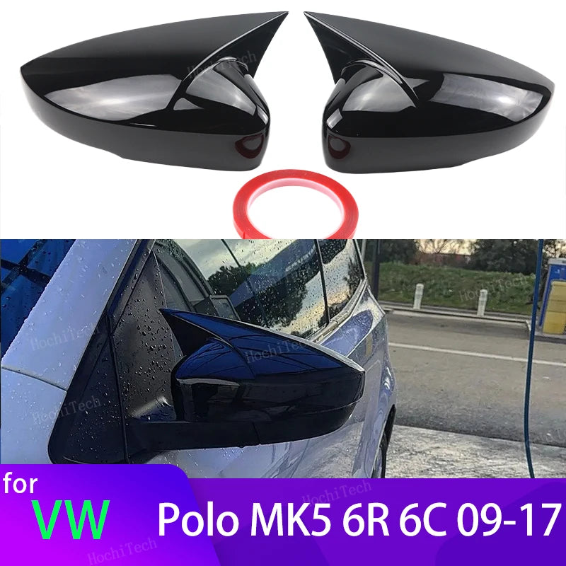 ABS Side Rearview Wing Mirror Cover Caps Shell Trim OX Horn Style Exterior High  for Volkswagen MK5 - Automotive LED Lig