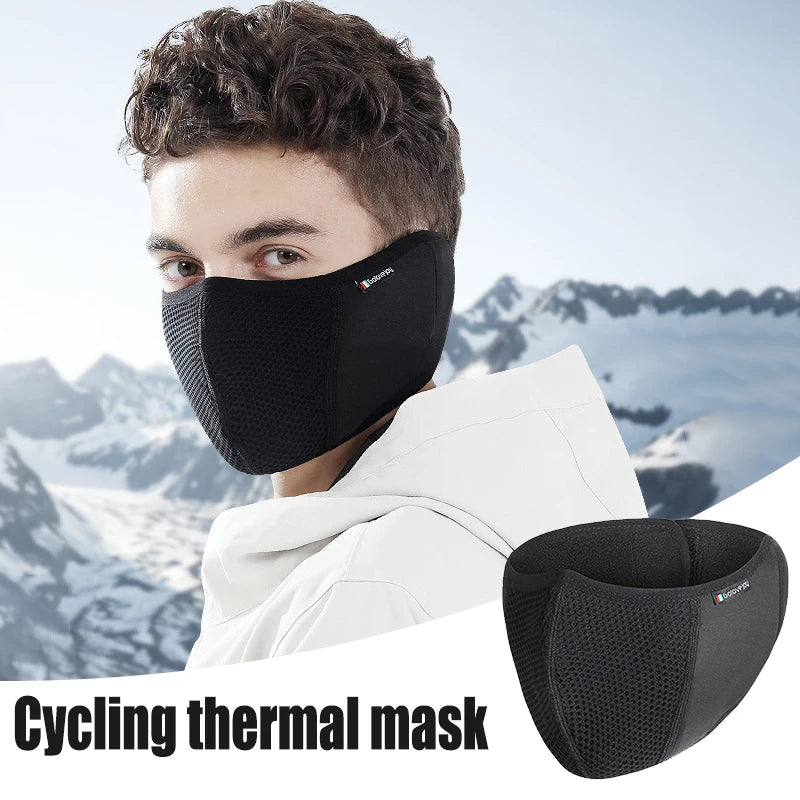 Riding Mask Austrian Velvet Balaclava Winter Warm Plus Velvet Dustproof Windproof for Outdoor Cy - Automotive LED Light