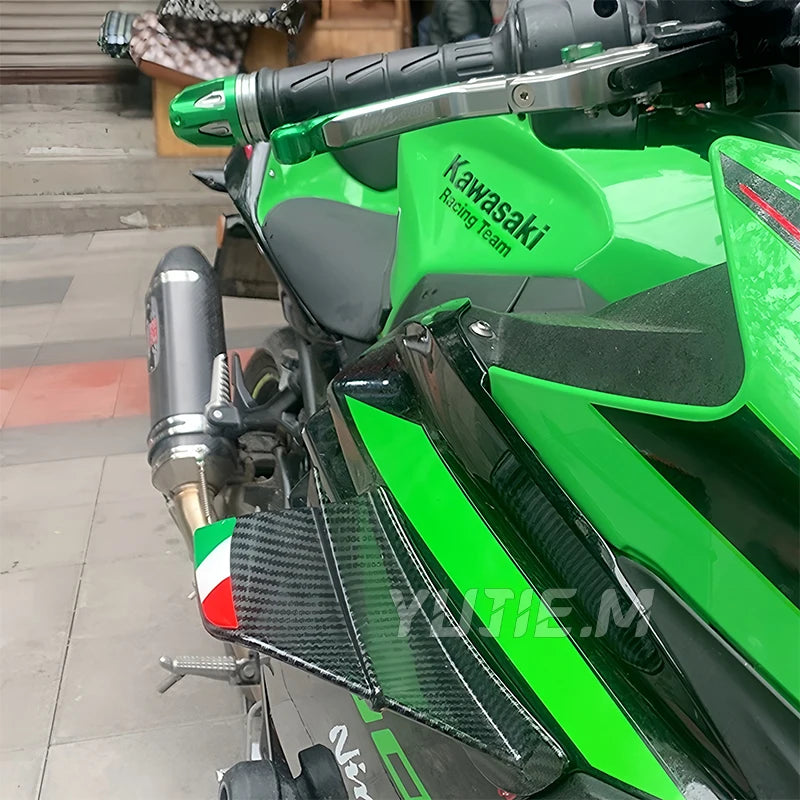 Motorbike Small size Fixed Wing Side Spoiler Winglets Aerodynamic Wing Spoiler F for Z900 2020-2024 - Automotive LED Lig
