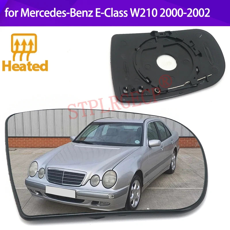 Passenger Side Driver Side Left or Right Door Side Heated Wing Mirror Glass Lens for Mercedes-Benz W210 2000-2002 - Auto