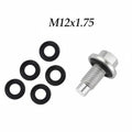 6 Pieces 12mm Oil Drain Plug Includes 5 Spare Washers Oil Drain Plug Gasket Set Zinc-Coated Auto - Automotive LED Light