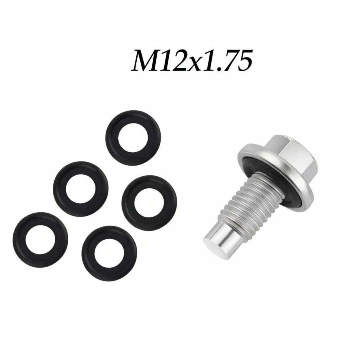 6 Pieces 12mm Oil Drain Plug Includes 5 Spare Washers Oil Drain Plug Gasket Set Zinc-Coated Auto - Automotive LED Light