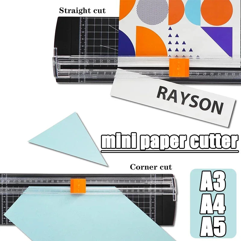 A4/A5 Mini Paper Cutter with Pull-out Ruler for DIY Office Home Stationery Photo for Mini A4 A5 - Automotive LED Light