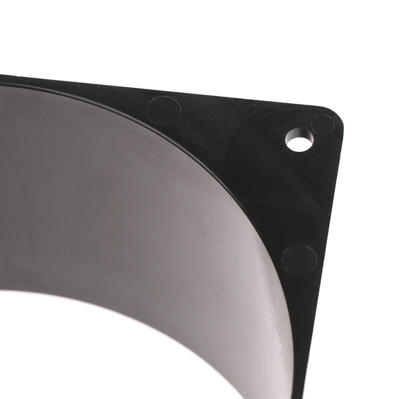 Black Flange Connector 75/100/120/150mm Plastic Square Bottom Straight Flange Air Inlet And Outl - Automotive LED Light