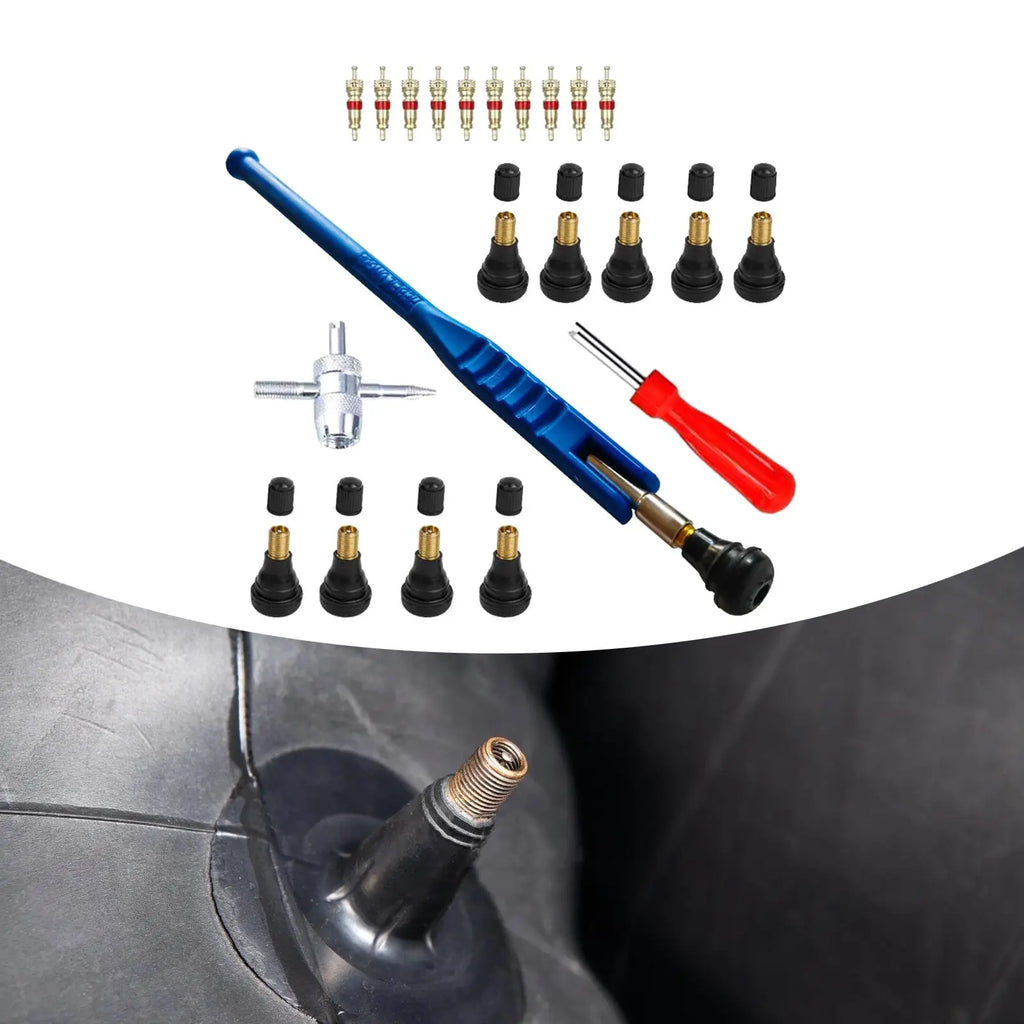 23Pcs TR412 Car Accessories Multifunctional Tire Repair Install Tool Tyre Valve Removal Tool for - Automotive LED Light