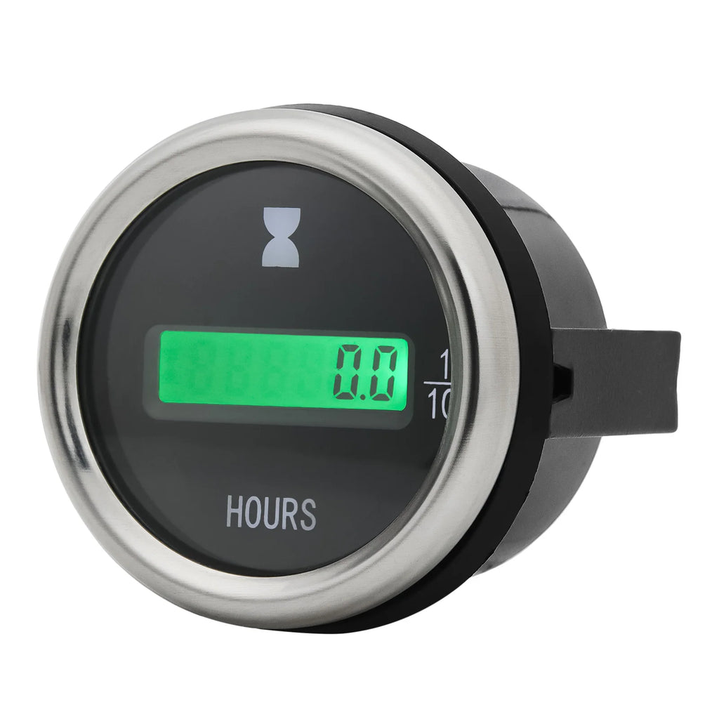 AD 52mm Clock for Car Motorcycle Accessories Hourmeters LCD Hour Meters for Marine Boat Yacht Di - Automotive LED Light