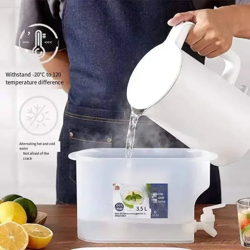 Large Capacity Cold Kettle 3.5L Cold Water Pitcher with Faucet In Refrigerator Iced Beverage Dis - Automotive LED Light