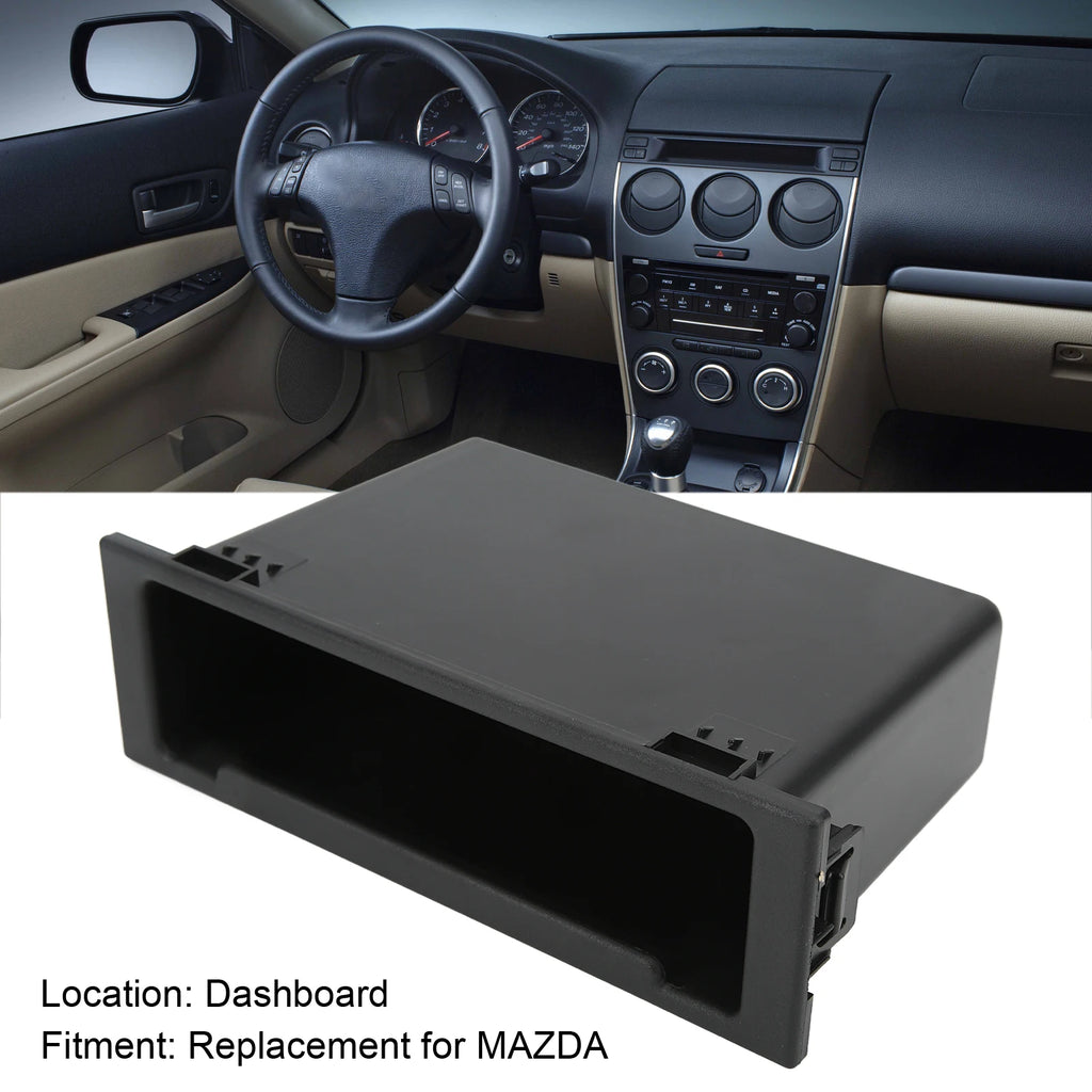 Car Stereo Radio Storage Box Interior Dash Radio Organizer Single Din for Car Replacement for MA - Automotive LED Light