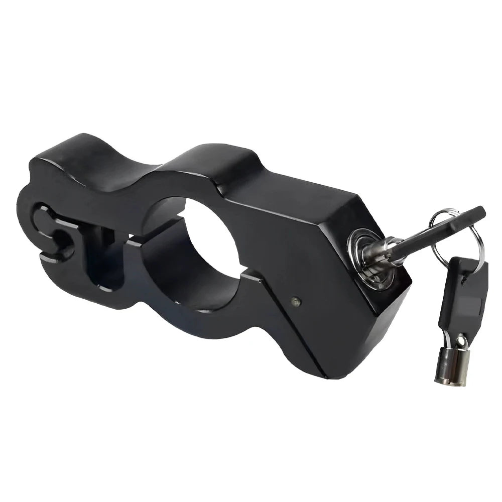 2 Keys Motorcycle Handlebar Lock Anti-theft Lock Motorcycle Electric Vehicle Aluminum Alloy Lock - Automotive LED Light