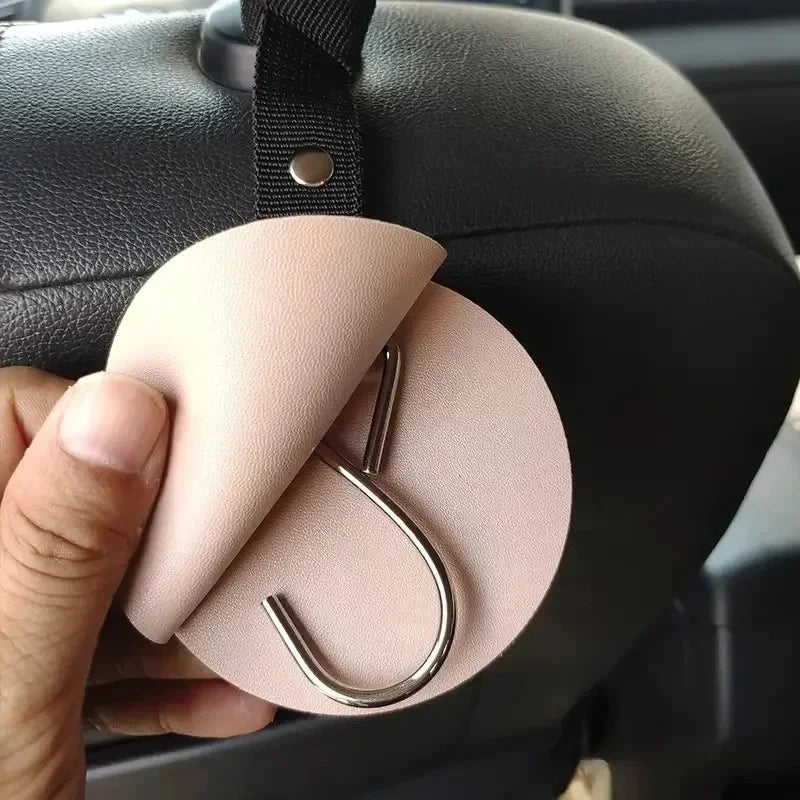 Auto Headrest Hidden Hook Car Back Seat Hanger Heavy Duty Alloy Steel Hooks for Luggage Pet Carr - Automotive LED Light