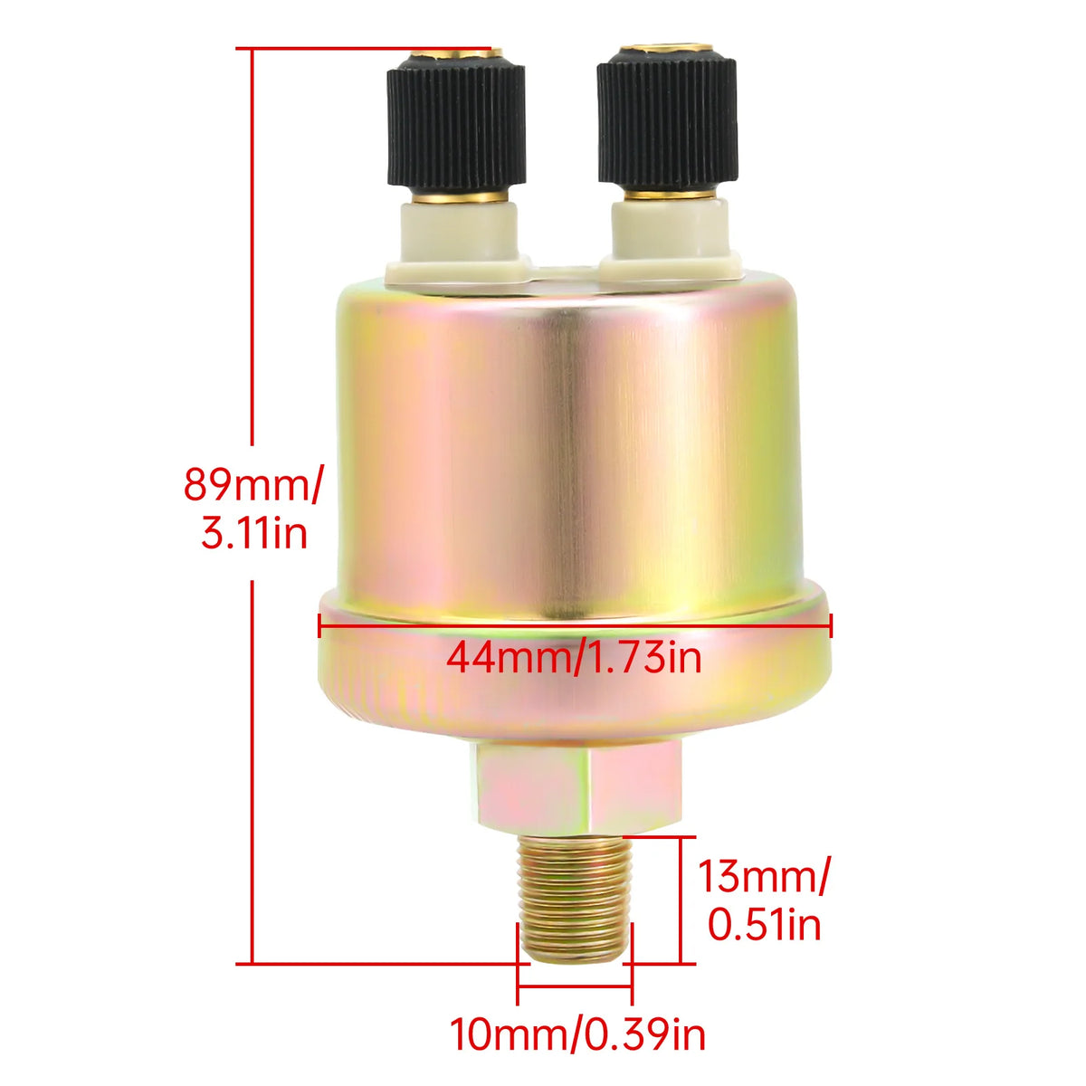 Universal Car 1/8 NPT Replacement Engine Dual end design Oil Pressure Sensor 0 to 10 Bars 0-5Bar - Automotive LED Light