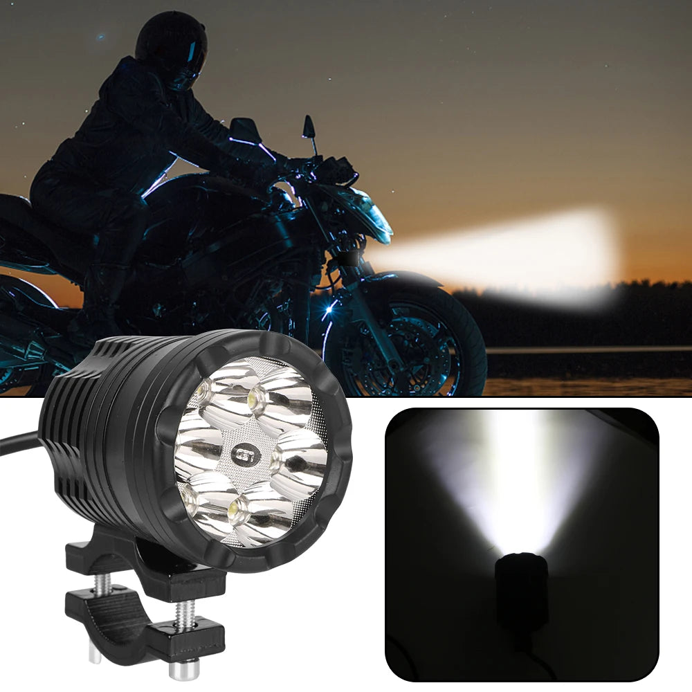 12-80V Motorcycle Spotlight LED Truck Trailer Lights Fog Lamp 30W 6500K Electric Bicycle Headlig - LED Motorcycle Light