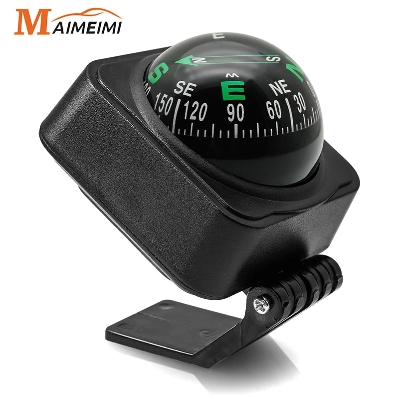 Car Compass Ball Shaped Variable Navigation Dashboard Car Compass Direction Pointing Guide For O - Automotive LED Light