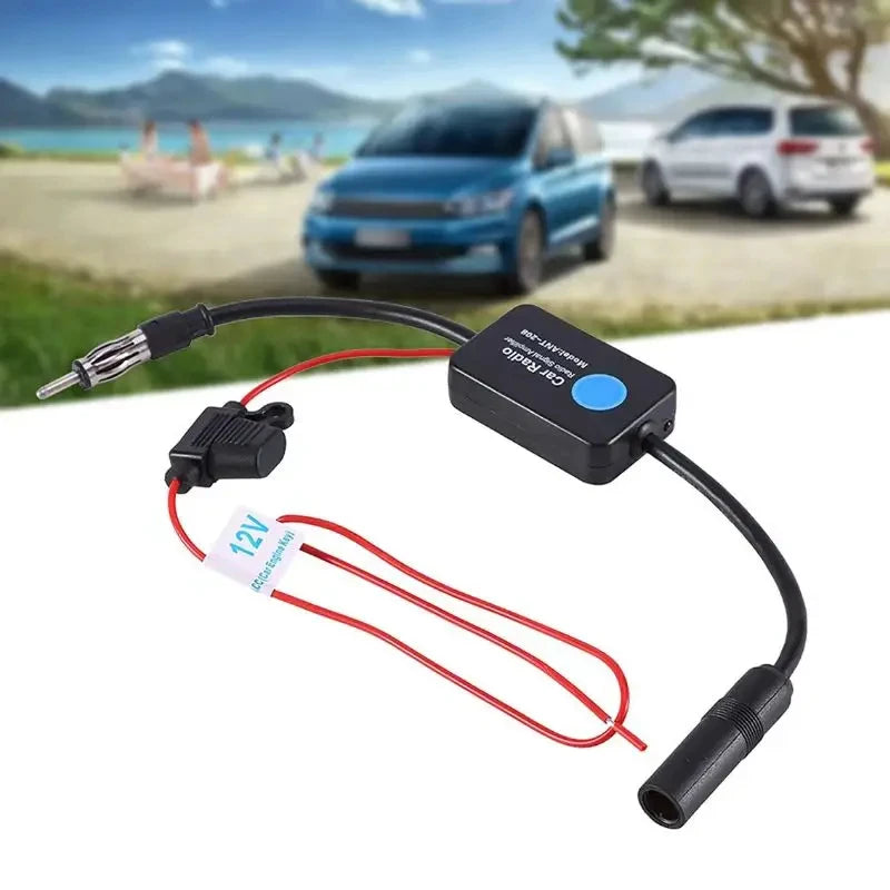 Auto Car Radio FM Antenna Signal Booster Amplifier ANT-208 Enhancer Device Android Player Antenn - Automotive LED Light