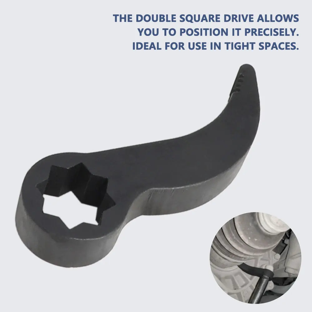 Bull Horn Pry Bar Adapter Head Tool Adjustable Angle Bar for 1/2 Ratchet Open-End Wrench Half Sh - Automotive LED Light
