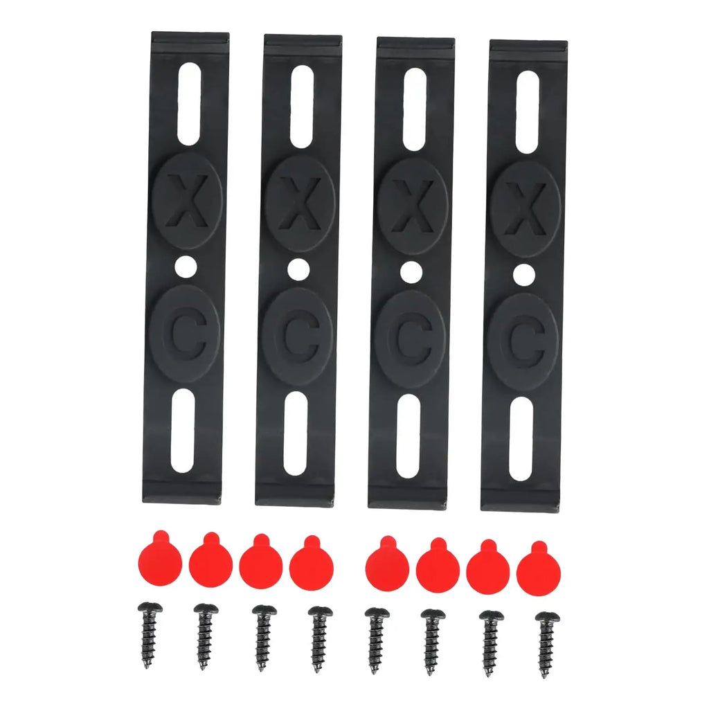 Frameless Black License Plate Holder ABS Car Mount Clip Clamps Brackets Universal Number Plate F - Automotive LED Light
