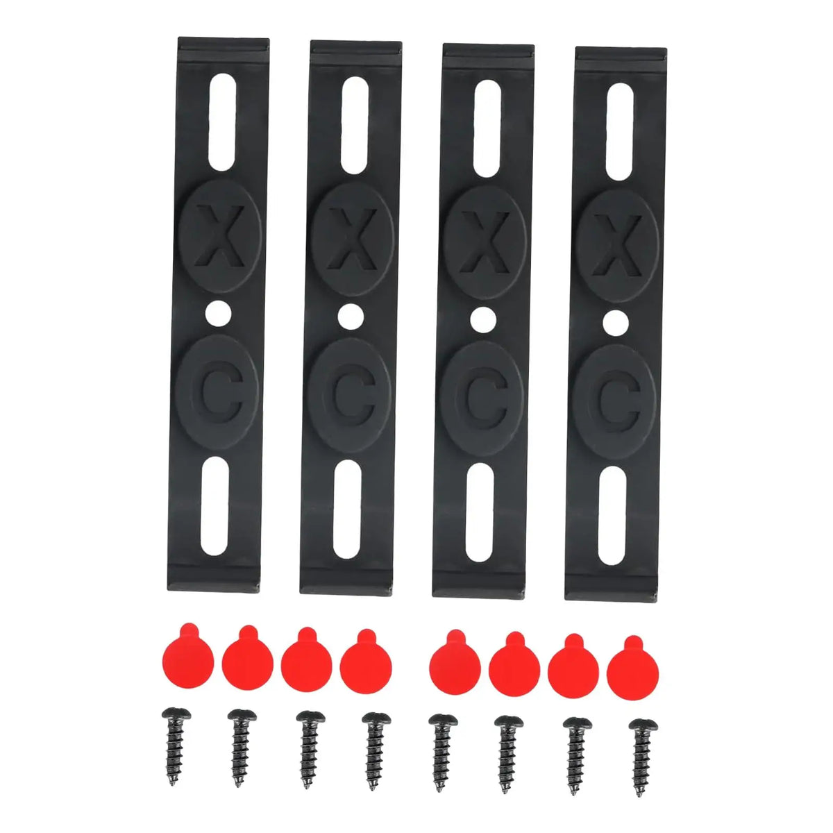 Frameless Black License Plate Holder ABS Car Mount Clip Clamps Brackets Universal Number Plate F - Automotive LED Light