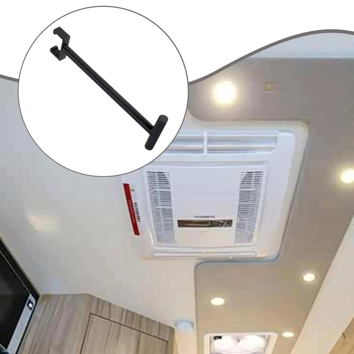 RV Exhaust Fan Knob Extension Rod Premium Engineering Plastic Adjustable Accessory for Motor Car - Automotive LED Light