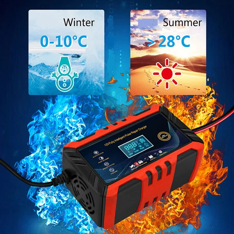 12V6A car battery charger repair type charging bottle machine European and American standards - Automotive LED Light