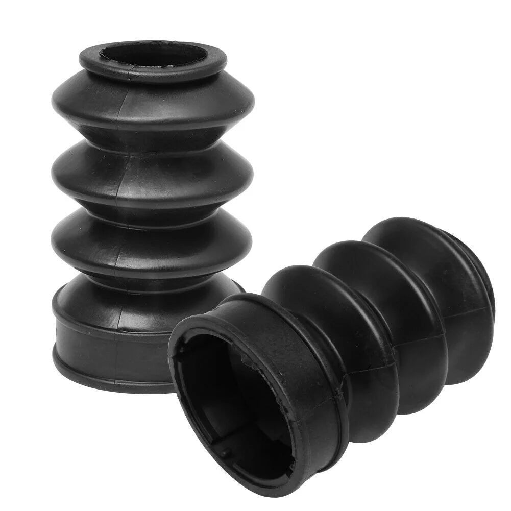 Black Motorcycle 39mm Rubber Fork Cover Gaiter Gator Boot Shock Protector Dust Guard For Harley  - Automotive LED Light