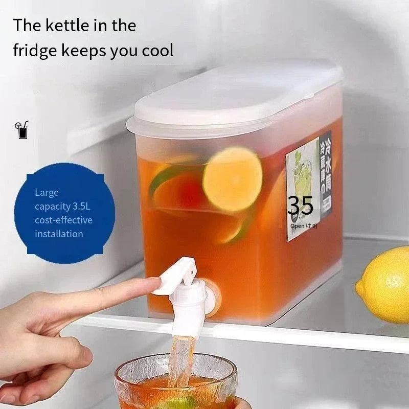 Large Capacity Cold Kettle 3.5L Cold Water Pitcher with Faucet In Refrigerator Iced Beverage Dis - Automotive LED Light