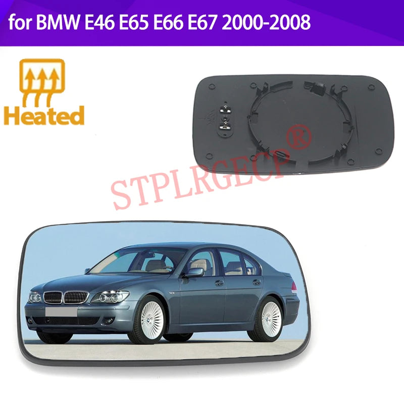 Stplrgecp Passenger Side Driver Side Left or Right Door Side Heated Wing Mirror  for BMW E65 E66 E46 2000-2008 - Automot