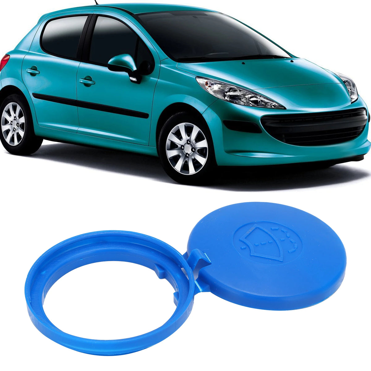 Car Windshield Washer Fluid Reservoir Cap Cover 643230 Replacement for Citroen C4 2004‑2015 - Automotive LED Light
